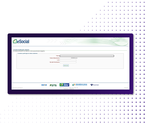 Dataprev / eSocial / Qualificação cadastral
